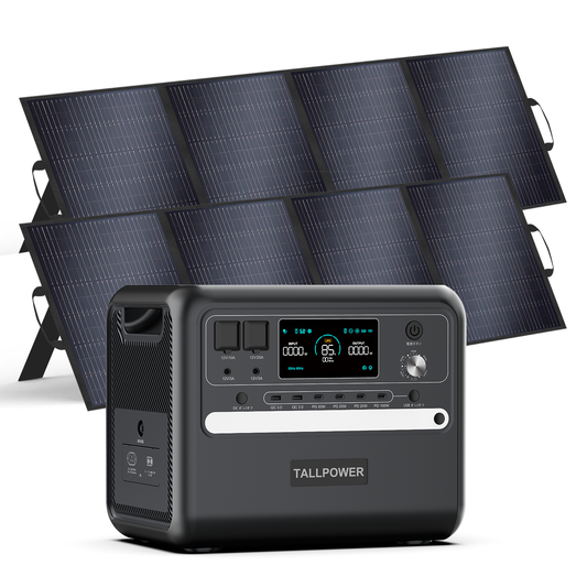 TALLPOWER V2400 Pro Power Station with 2*200W Solar panel