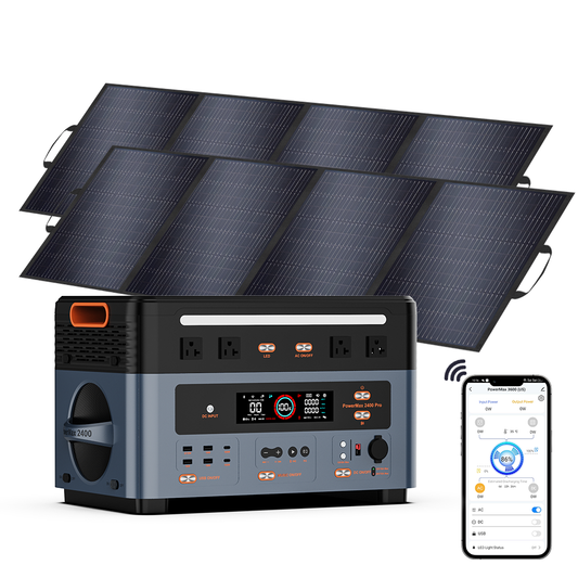 OSCAL Powermax 2400 Power Station with 2*200W solar panel