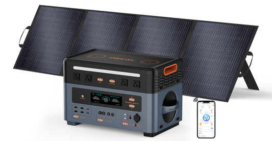 OSCAL Powermax 2400 Power Station with 200W solar panel
