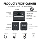TALLPOWER 2400W/2160Wh Power Station with 200W solar panel
