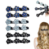 Sparkling Crystal Stone Braided Hair Clips for Women and Girls (Mix, 4PCS)