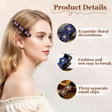 Sparkling Crystal Stone Braided Hair Clips for Women and Girls (Mix, 4PCS)