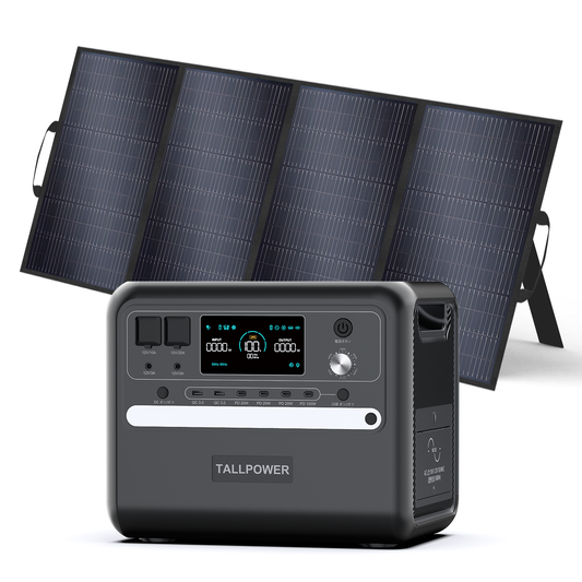 TALLPOWER V2400 Pro Power Station with 400W solar panel