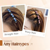 Sparkling Crystal Stone Braided Hair Clips for Women and Girls (Mix, 4PCS)