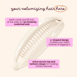 Banana Clip Hair Clips - Volumizing Hair Claw Clips & Hair Styling Accessories for Thick & Thin Hair - Large 6'' Set of 2