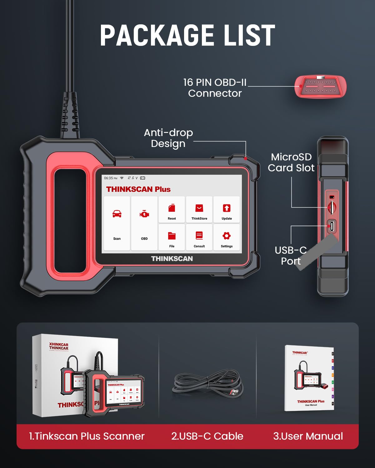 THINKCAR ThinkScan Plus S4 OBD2 Scanner