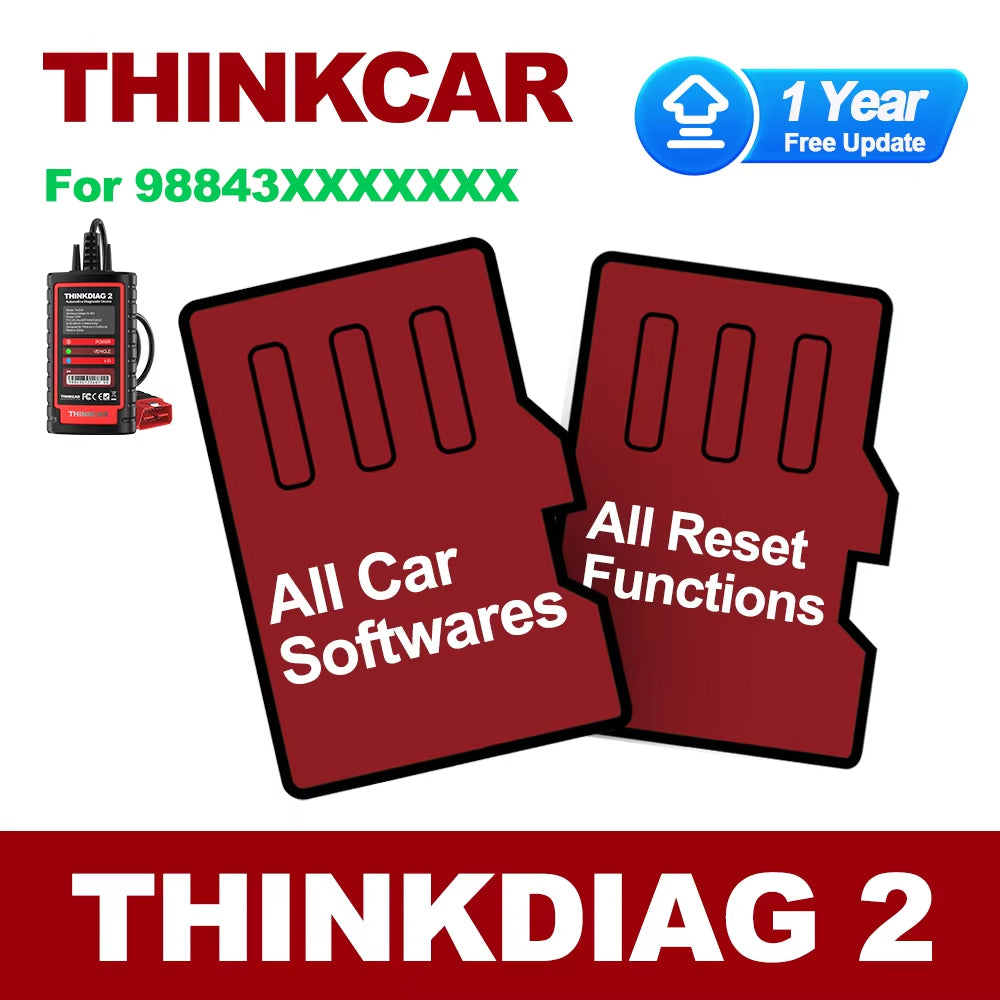 THINKCAR Thinkdiag 1 Year Tcode Software Obd2 Scanner for Auto Car Diagnostic Tools