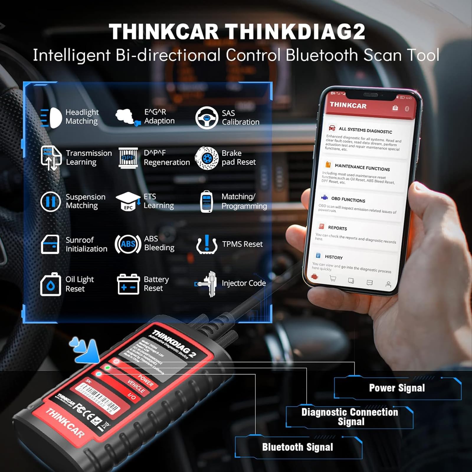 Thinkdiag 2 All System Bidirectional Control OBD2 Diagnostic Scanner