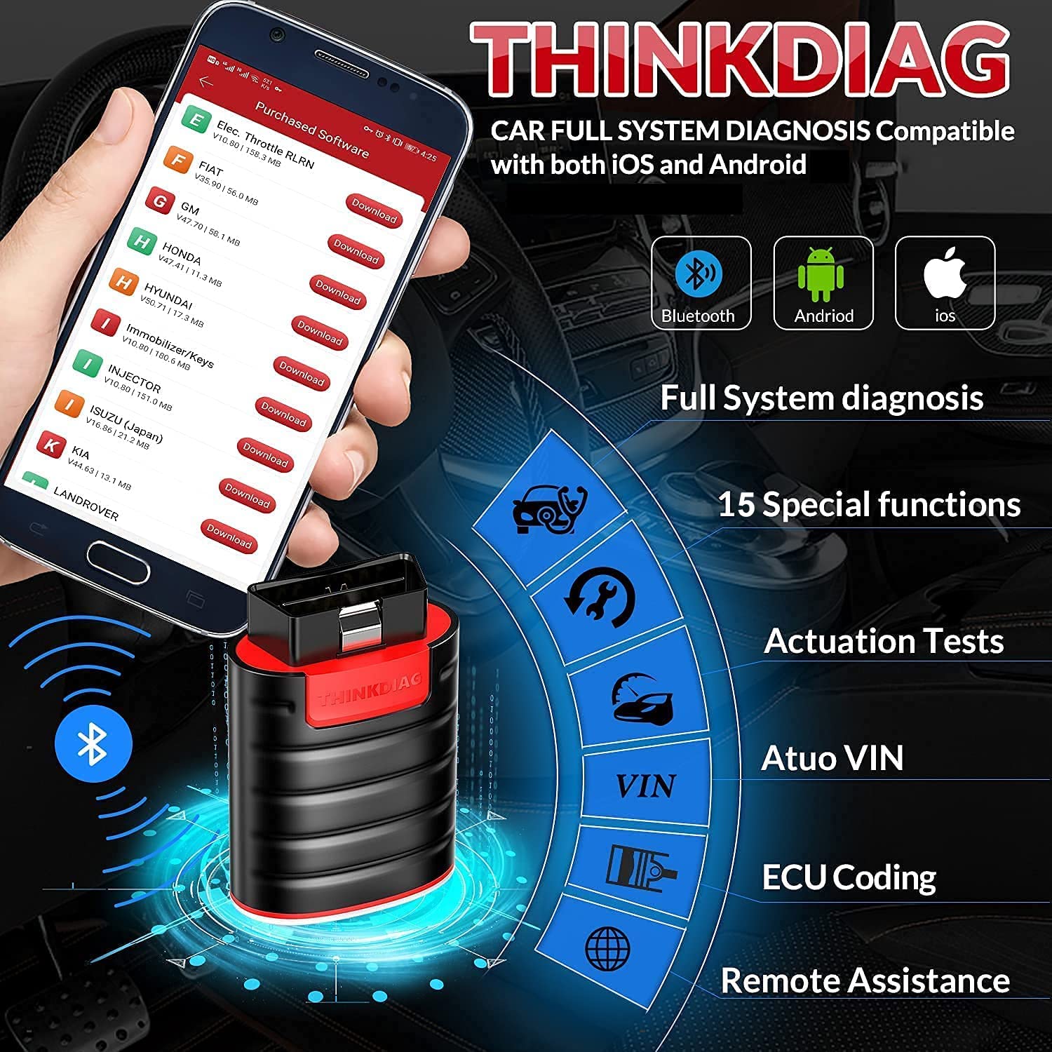 Thinkdiag Thinkcar OBD2 Scanner with Bluetooth