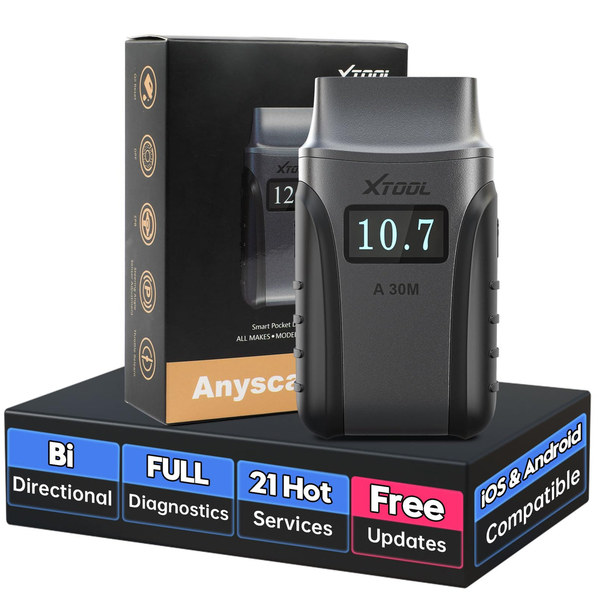 XTOOL Anyscan A30M Wireless OBD2 Scanner for Android & IOS