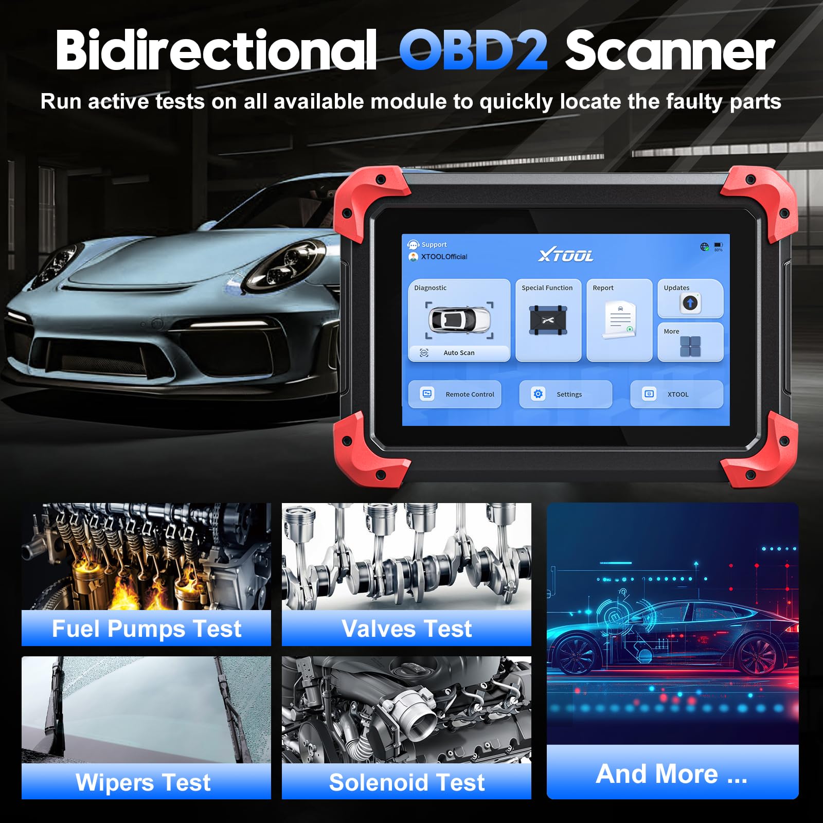 XTOOL D7 Bidirectional OBD2 Scanner