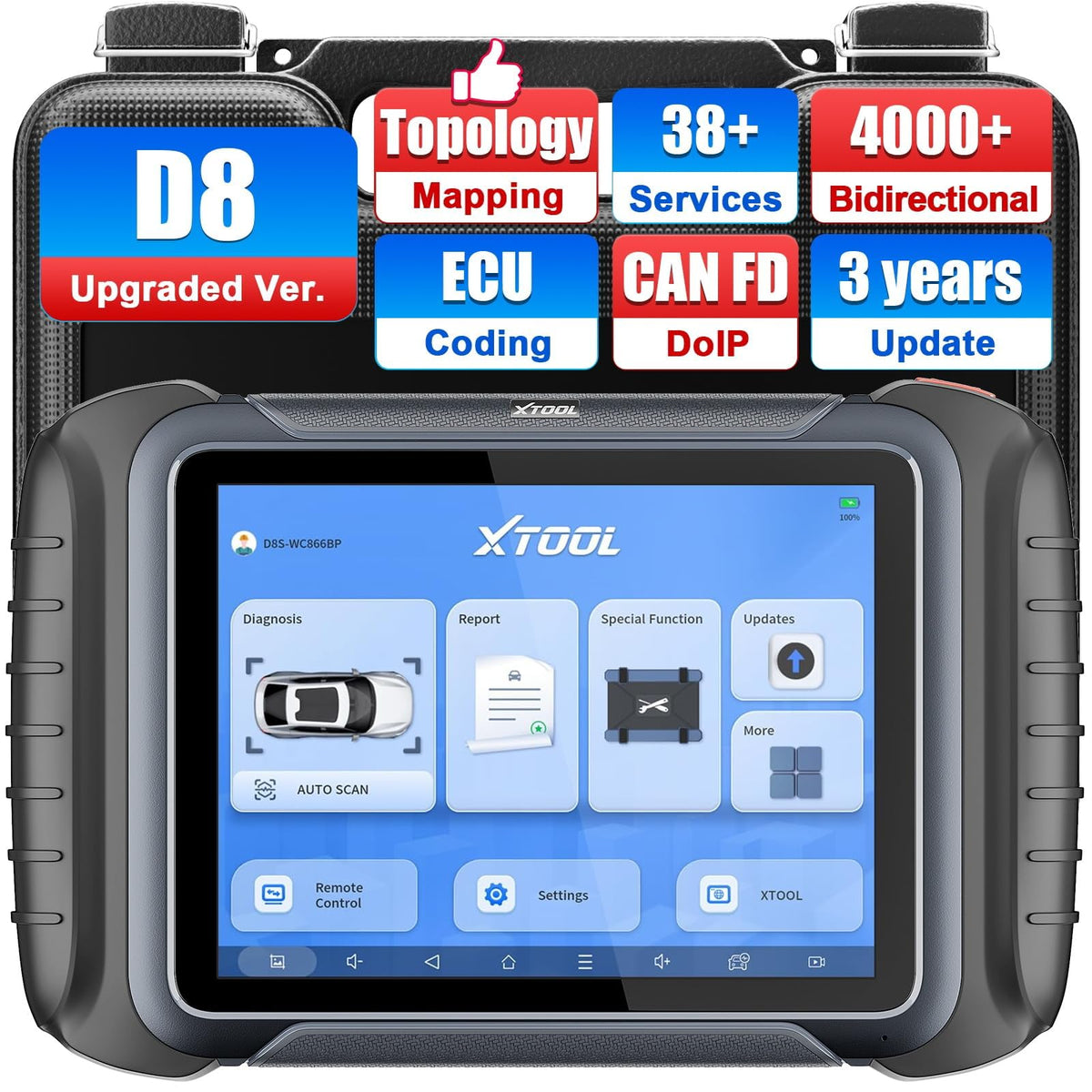 XTOOL D8S Bidirectional Scan Tool